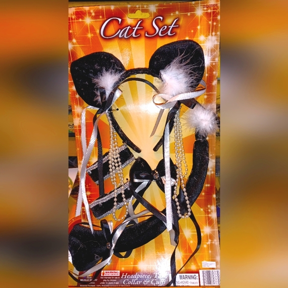 Cute and classy Aristo-Cat set includes headpiece tail collar & cuffs $10 2/$15 - Picture 1 of 1